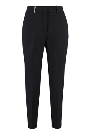 High-waist tapered-fit trousers-0